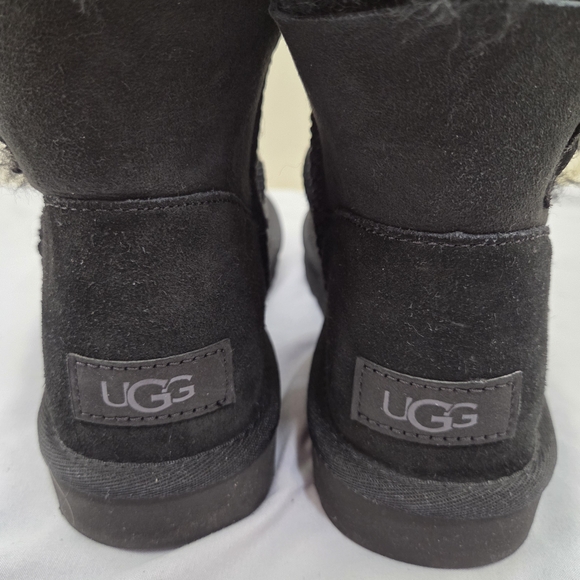 UGG Black Shearling Ankle Boots - Picture 8 of 11